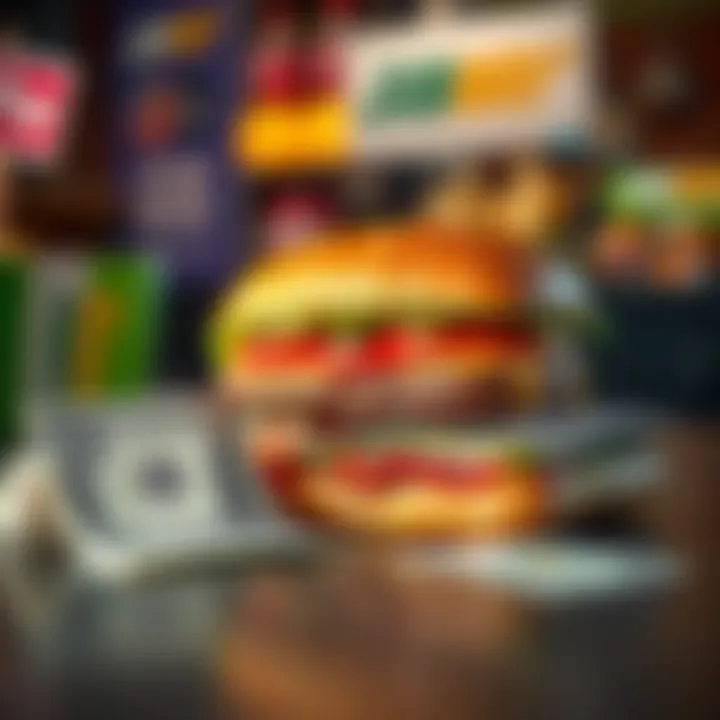 A Subway sandwich with a dollar bill and Atlas Bucks stacked next to it, showcasing the new promotion.