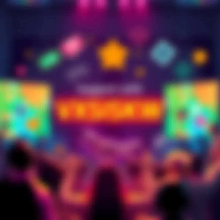 A graphic showing the code VXSISKW surrounded by symbols of community support and benefits, like hands shaking and people cheering.