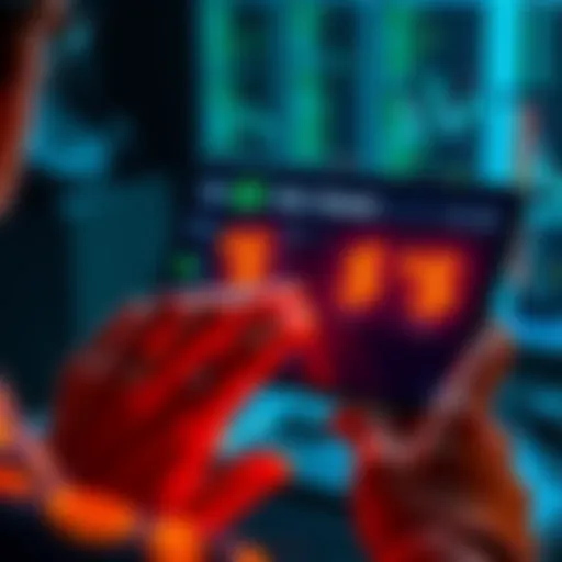 A worried person checks their cryptocurrency wallet with small, unusual SOL transfers on the screen, showing potential scams.