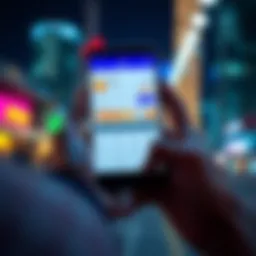 A person using a smartphone to exchange USDT (TRC-20) for XMR, showing cryptocurrency icons on the screen and a calculator for comparison of rates.