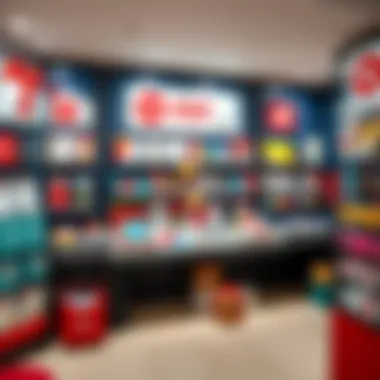 New items at the Swiss Post Office Display of new products available at a Swiss post office, including stationery and gifts