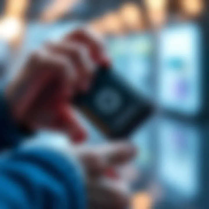 A person holding the Tangem pocket-sized crypto wallet, showcasing its sleek design and portability.