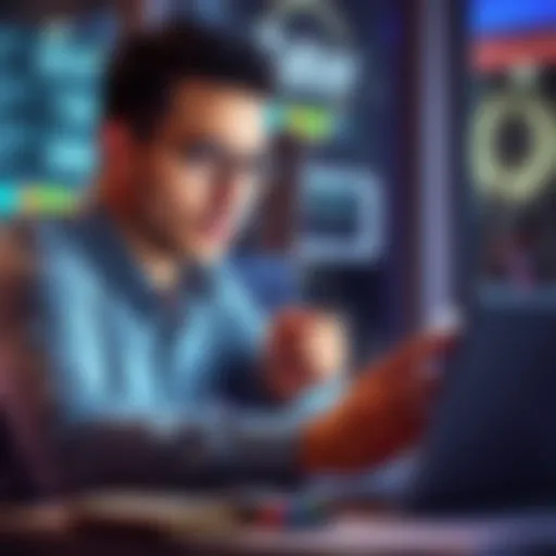 A person examining their cryptocurrency transactions on a laptop, looking concerned about potential tax issues.