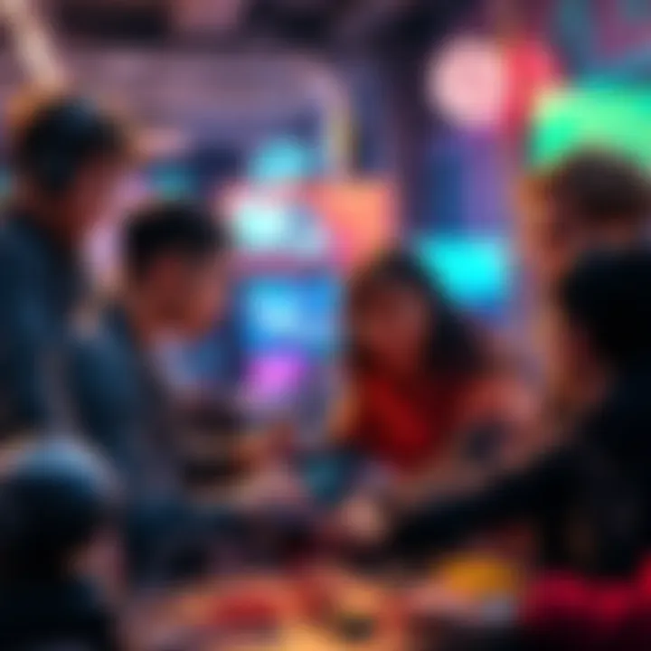 A diverse group of people collaborating on a coding project for a hackathon challenge.