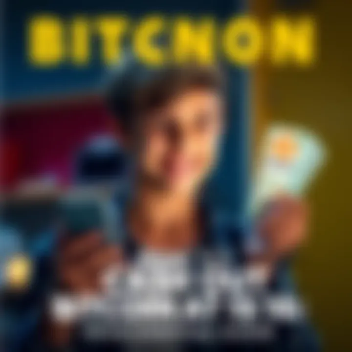 A 16-year-old holding a smartphone displaying a Bitcoin wallet with cash in hand, looking satisfied.