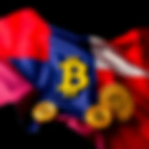 A Texas flag with Bitcoin symbols, representing the state's new investment in cryptocurrency