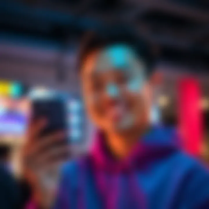 A satisfied user smiling while holding a smartphone, showing appreciation towards the Nexo team's support for recovering lost LINK coins.