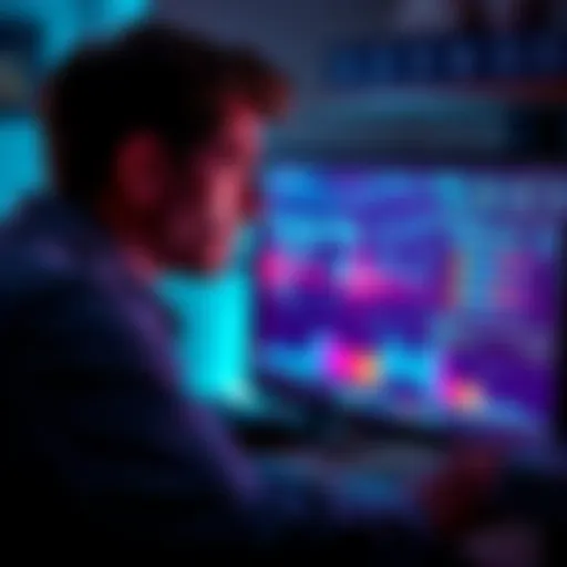 A frustrated person looking at a computer screen displaying loading symbols, representing connectivity problems with THETA Edge Nodes.