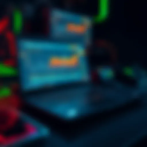 A Lenovo ThinkPad T14s laptop running cryptocurrency mining software with performance graphs on the screen.