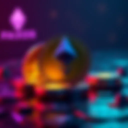 Graphic showing tokenized equities symbolizing blockchain technology, with Ethereum logo and Paxos branding in the background.