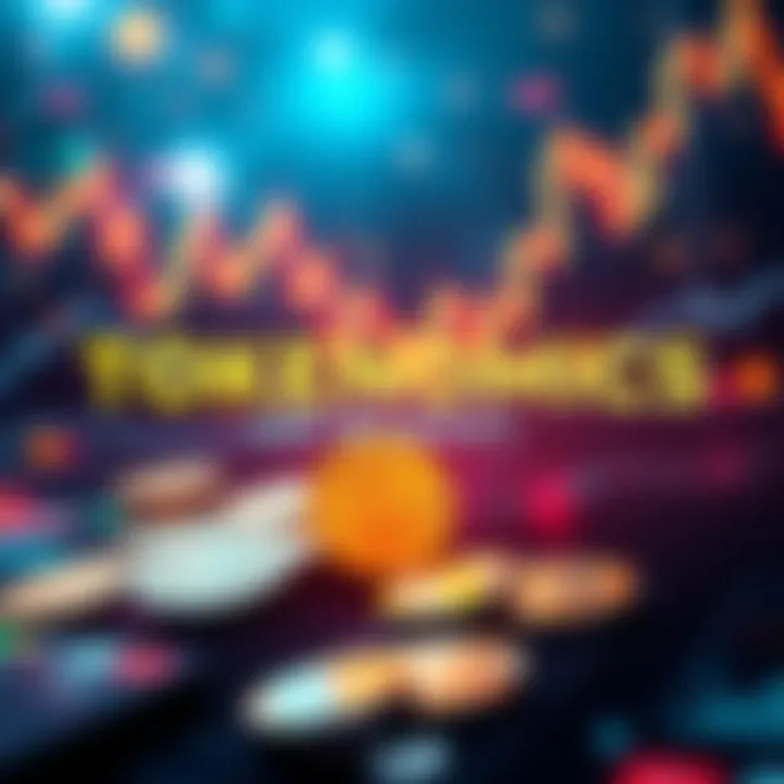 A visual representation showing fluctuating cryptocurrency charts and coins, symbolizing changes in tokenomics affecting the market.