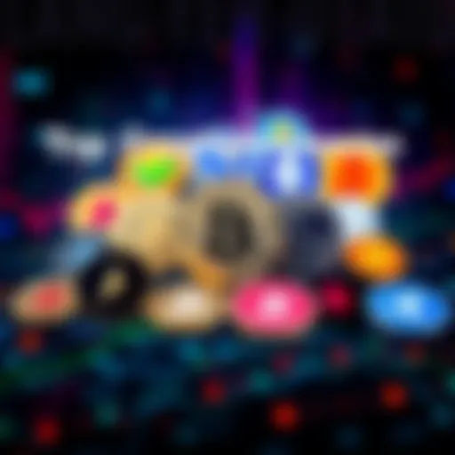 A collection of popular cryptocurrency logos on a digital background, representing stability and potential growth in the market.