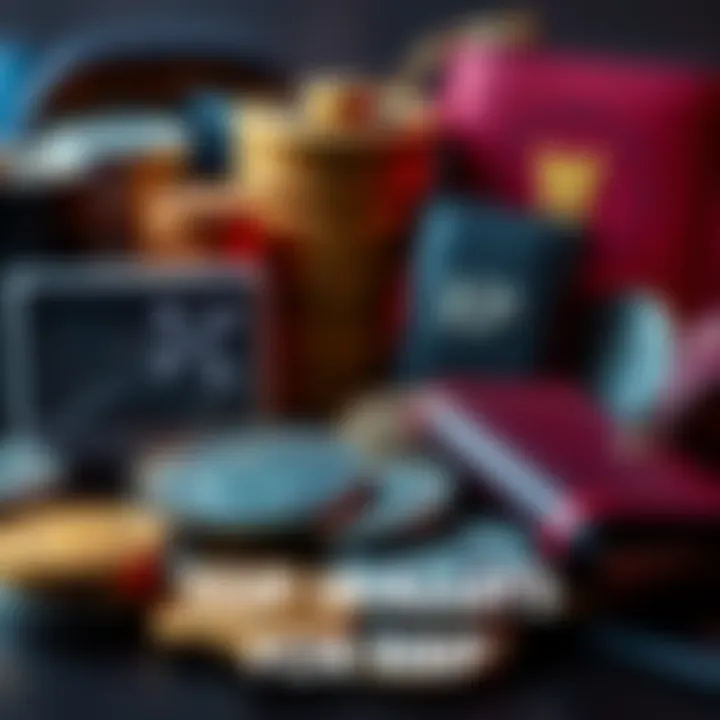 Top Wallets for XRP A variety of cold wallets displayed with XRP coins, showcasing secure storage options for cryptocurrency,