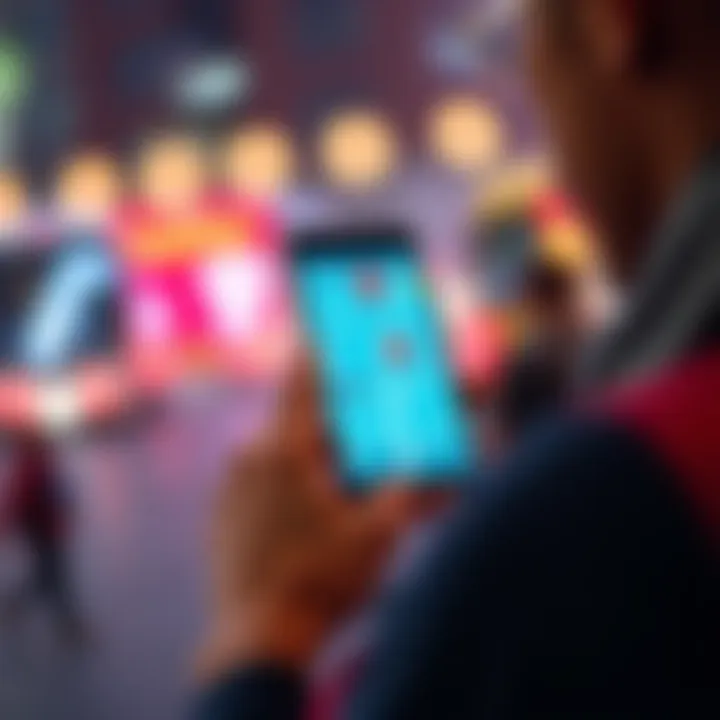 A person using a smartphone to track their parcel location with a tracking app open.
