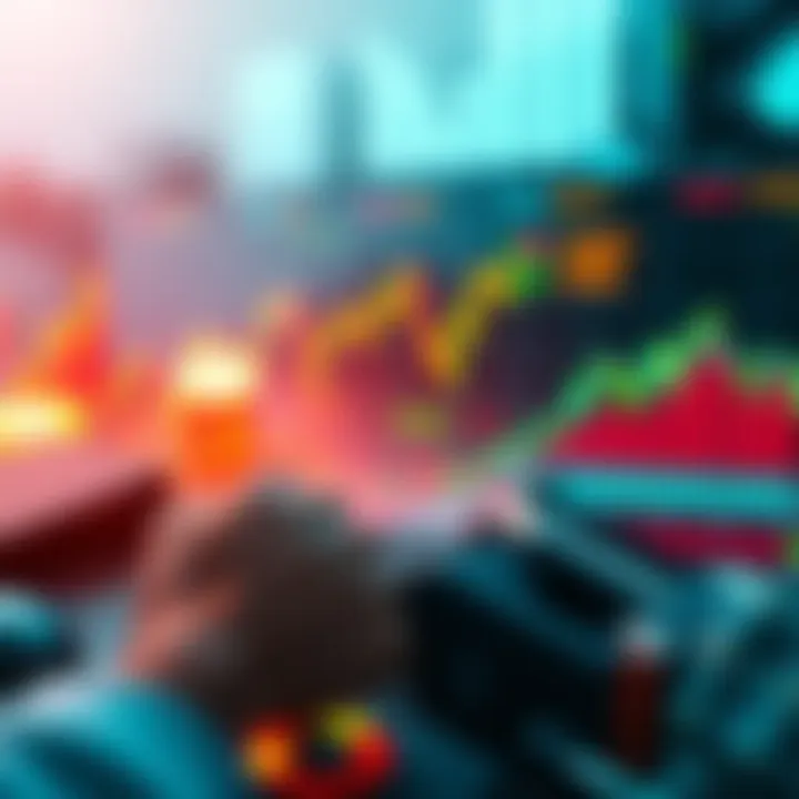 Graphic showing financial charts and tracking tools related to Sac money