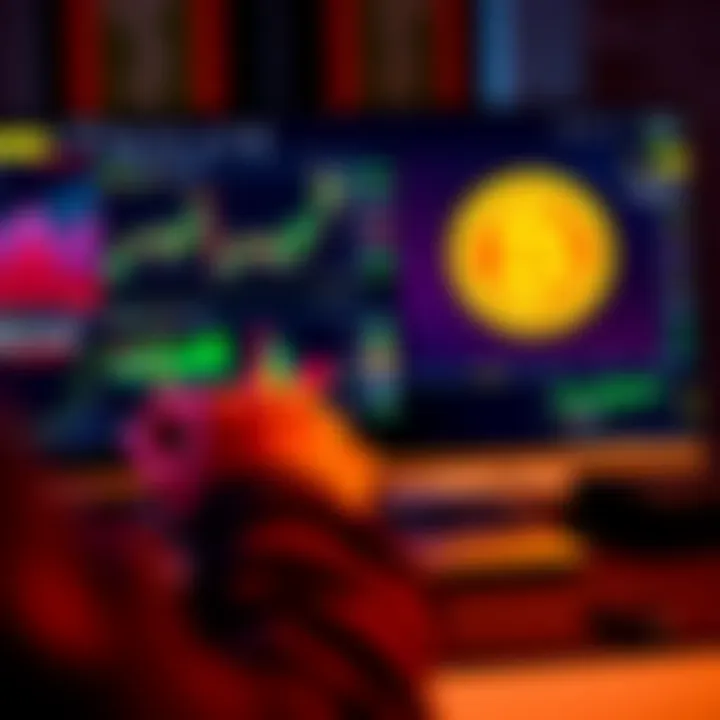 A person managing multiple Bitcoin wallets on a computer screen with graphs and charts showing Bitcoin value and transactions.