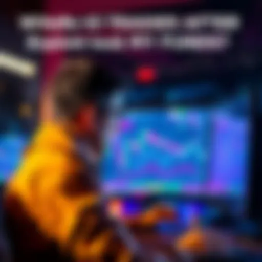 A concerned trader looking at a computer screen, exploring safe trading platforms after losing funds in an exploit.