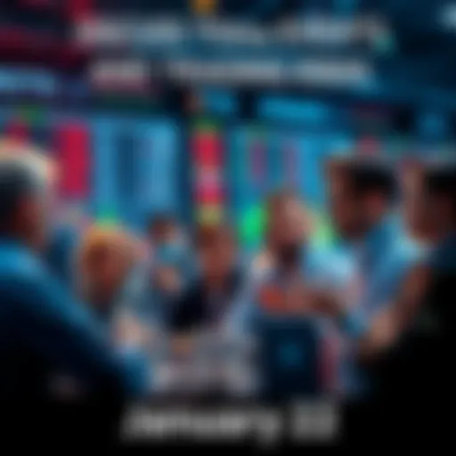 A group of traders engaged in a lively discussion about current events and trading ideas at a forum