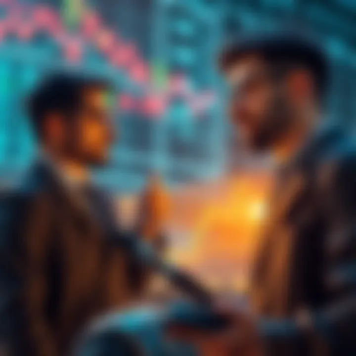 Traders looking at stock market charts with excitement during a bear market