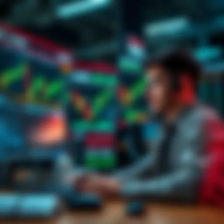 A beginner reviewing trading charts and tools, preparing to start trading.