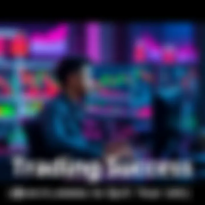 A person sitting at a desk with trading charts on a computer screen, looking thoughtful about their next steps in trading and work