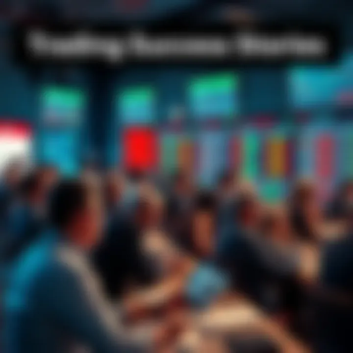 People sharing their successful trade experiences and stock tickers in a discussion forum