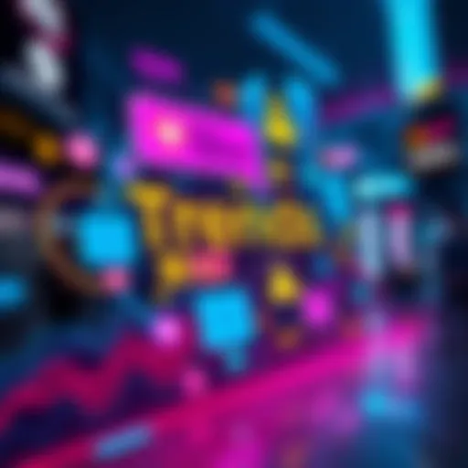 A colorful graphic representing various recent trends impacting society and individuals