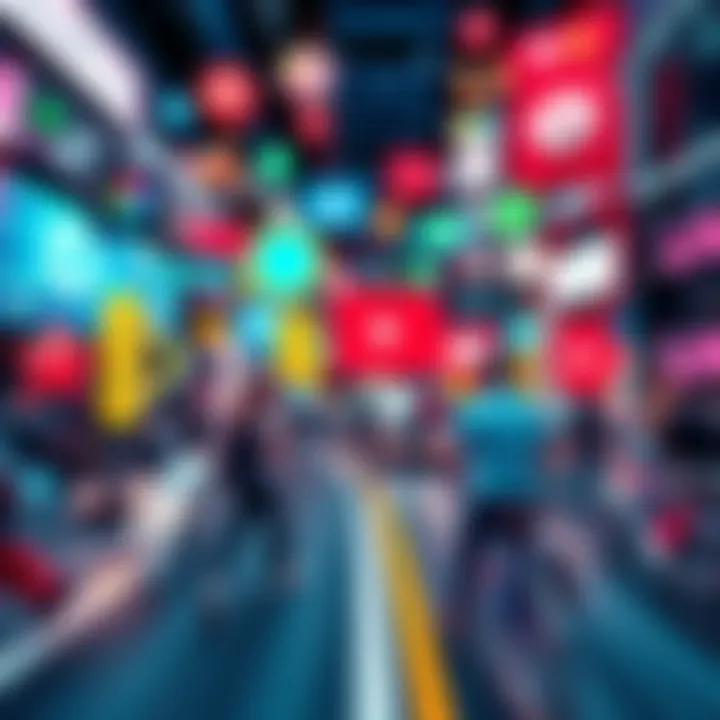 A collage of symbols representing technology, social movements, and popular culture trends.