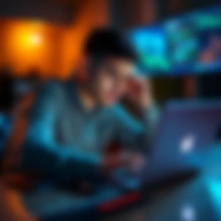 A person sitting in front of a MacBook, frustrated while trying to fix a loading problem in the Ledger app, with a focused expression.