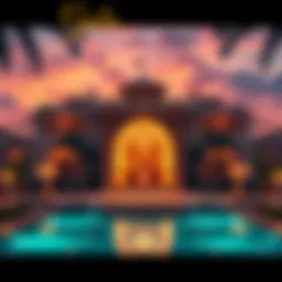 An elegant invitation card for a gala at Mar-a-Lago for top token holders, featuring gold accents and a tropical theme.