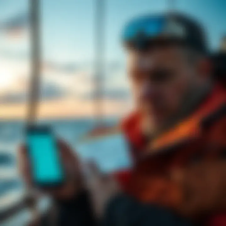 A Ukrainian seafarer looks frustrated while holding a phone showing a Revolut account closure notice, symbolizing confusion over P2P trading issues.
