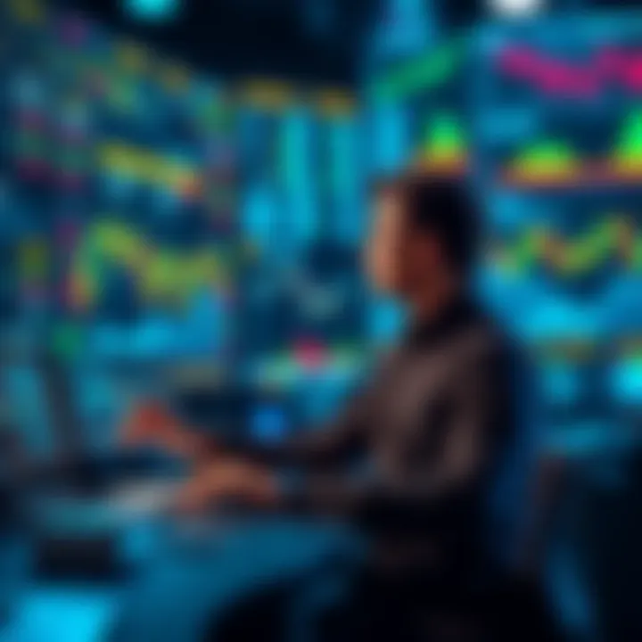 Understanding Spot Trading Fees on Binance A trader analyzing spot trading fees on Binance with graphs and charts showing coin values and balances