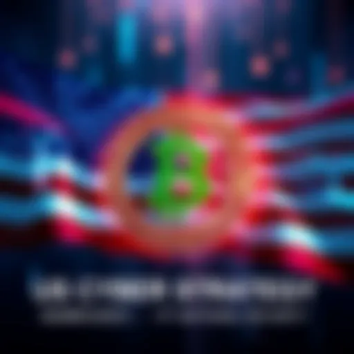 Illustration showing the US flag merged with a digital cryptocurrency symbol, representing the integration of crypto into national security.