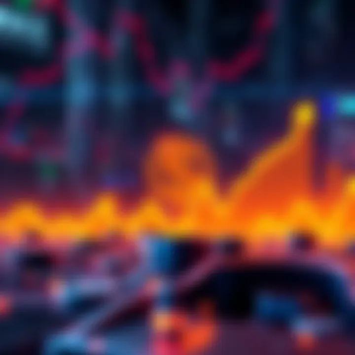 A graphic showing the rise of USDC with a chart and dollar symbols, highlighting its $79 billion market circulation.