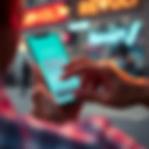Person interacting with the Revolut app on a smartphone, focusing on the savings account feature