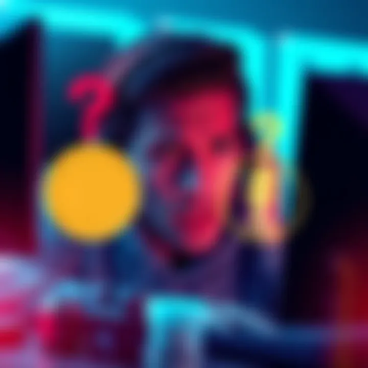 A person looking at a computer screen with a worried expression, frustrated over a failed ETH swap on the BNB network. There are graphics of USDT and DAI tokens, with a question mark above them, symbo...