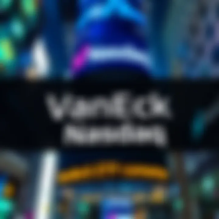 A graphic showing the VanEck ETF logo with a Nasdaq banner in the background, symbolizing the upcoming launch.