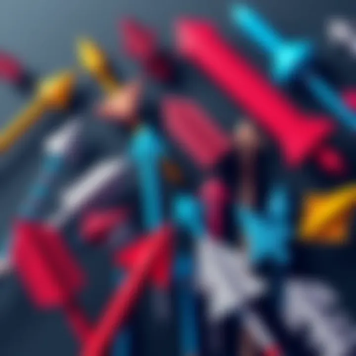 A collection of different arrows pointing in various directions, showcasing their roles in design and navigation.