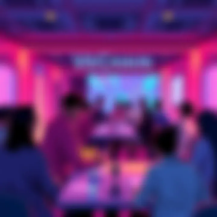 A group of people engaging in a discussion about VeChain's blockchain developments.