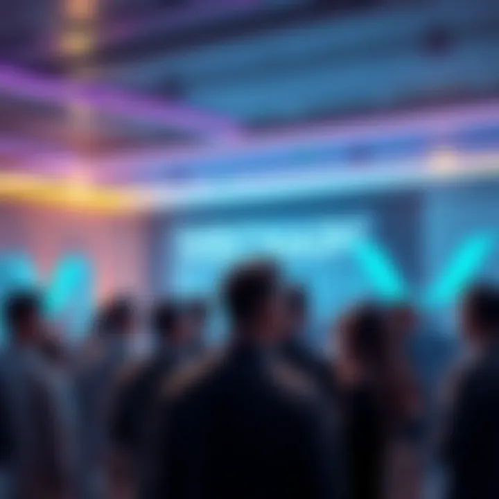 Group of people discussing latest VeChain updates and sharing ideas