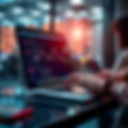A person checking digital contracts on a laptop, ensuring the safety of DEX aggregator providers before trading.