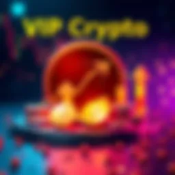 Graphic showing VIP program benefits for SOL, USDC, and USDT with coins and growth arrows