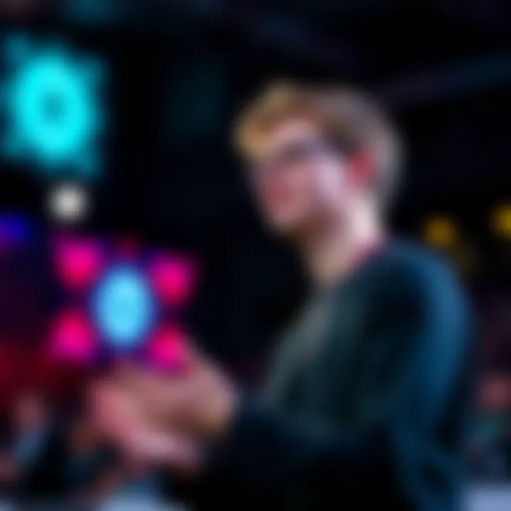 Vitalik Buterin on stage at the Devcon conference, expressing concerns about Bitcoin and Ethereum security risks.