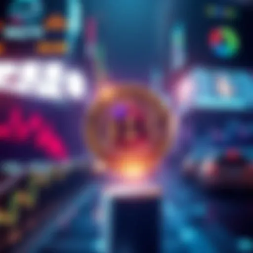 A visual representation of Wall Street's significant investment in Stellar, featuring a digital currency symbol and financial charts.