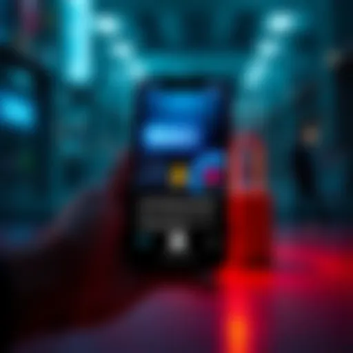 A smartphone displaying pop-up ads on Walmart and Instacart apps, highlighting security issues and user privacy concerns.