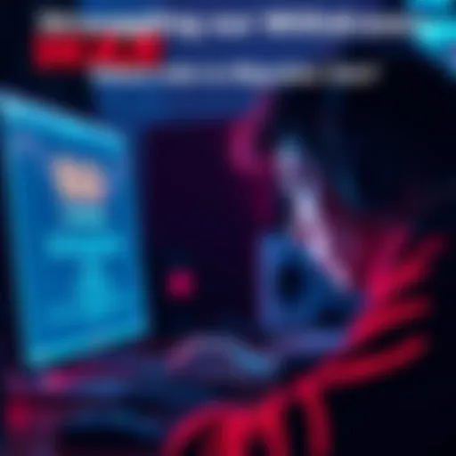 A frustrated person looking at a computer screen with a high fee notice for withdrawing WAR tokens after migration.