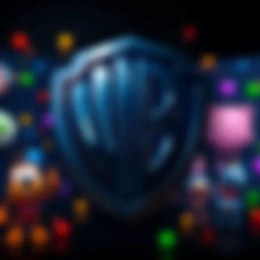 A Warner Bros. logo blended with Nickelodeon characters and colors, representing a merger in entertainment.