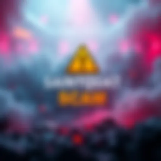 Alert message warning the community about the Saintquant cryptocurrency scam