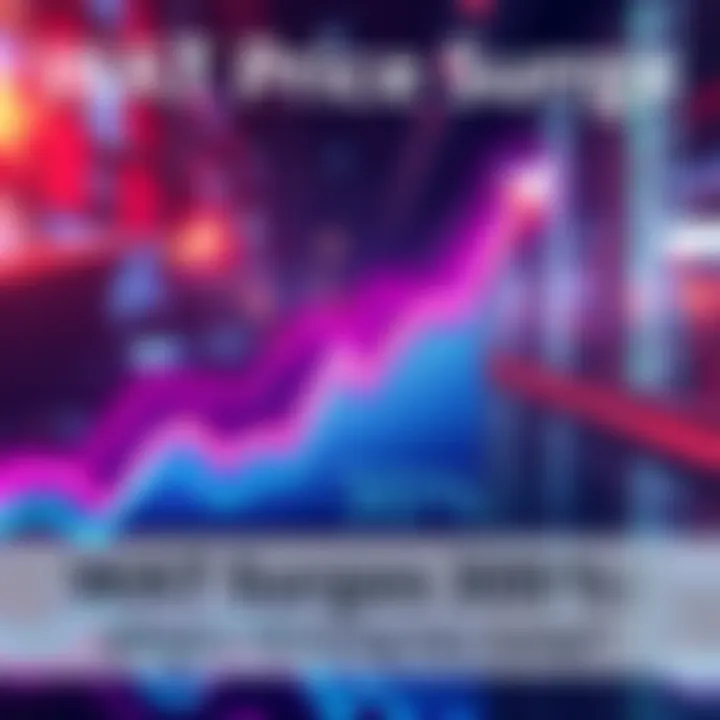 Graph showing WAT's price increase by 300% with arrows indicating upward trend