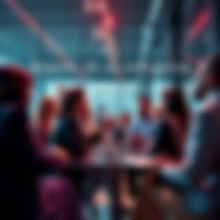 Wealth and Influence A group of diverse people discussing finance and influence in a modern setting, showcasing the impact of money on society.